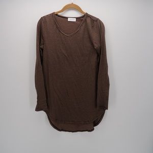 Corner Striped Pullover Sweater Top Blouse Size M